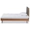 Baxton Studio Tasha Mid-Century Dark Grey Fabric Upholstered and Walnut brown Finished Wood Platform Bed-Twin 192-11542-11158-ZORO - alternate 2